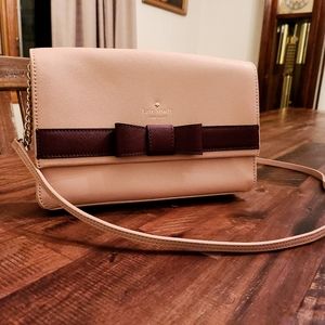 Kate Spade pink crossbody with pink bow